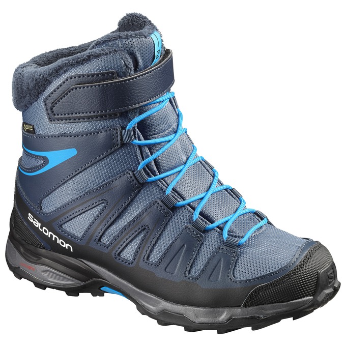 Salomon Israel X-ULTRA GTX® J - Kids Winter Boots - Navy/Black (YMNU-79263)